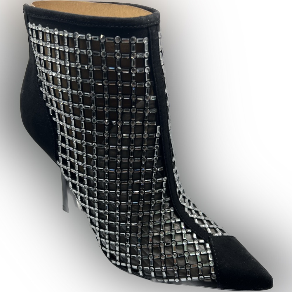 Black Rhinestone International Concept Ankle Boot